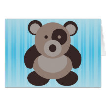 Brown Panda Bear Card