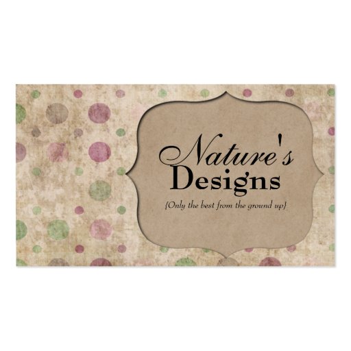 Brown Paper Bag Polka Dots Profile Business Card