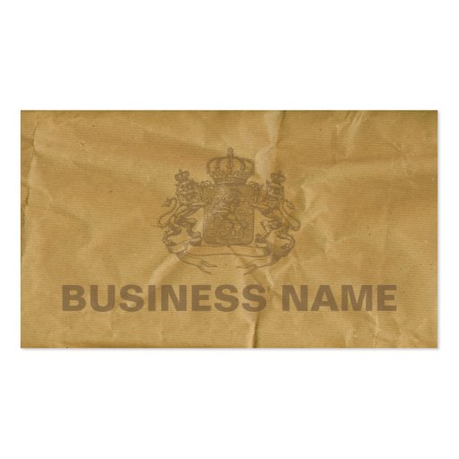 Brown Paper Business Card Templates (back side)
