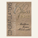 Brown Paper Mirror Formal Graduation Invitation invitations