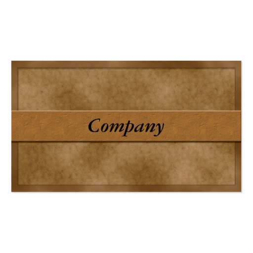 Brown Parchment Business Card (back side)