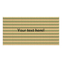 Brown pattern customized photo card