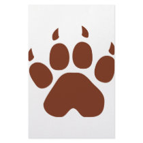 brown paw icon stationery