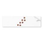 brown paws icon bumper stickers