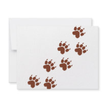 brown paws icon invitations