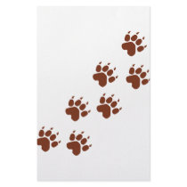 brown paws icon stationery