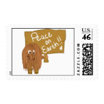 brown peace on earth stamp