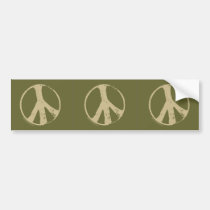 Brown Peace Sign bumper stickers