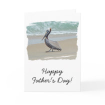 Brown Pelican Father's Day Greeting Card