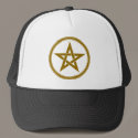 Brown Pentacle Pentagram hats