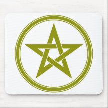 Brown Pentacle Pentagram Mouse Mats