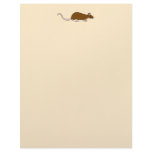 Brown Pet Rat. Berkshire, White Belly. Letterhead Design