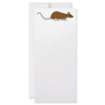 Brown Pet Rat. Berkshire, White Belly. Rack Cards