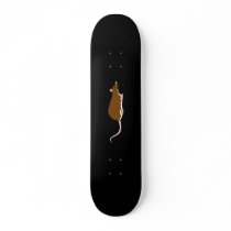 Brown Pet Rat. Berkshire, White Belly. Skate Deck