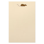 Brown Pet Rat. Berkshire, White Belly. Stationery Paper