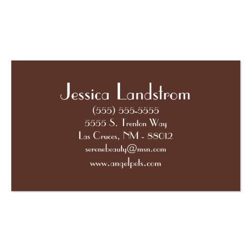 Brown Pet Sitting Dog Walking Walker Business Card (back side)