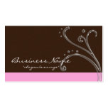 Brown & Pink Acrylic Design Business Card