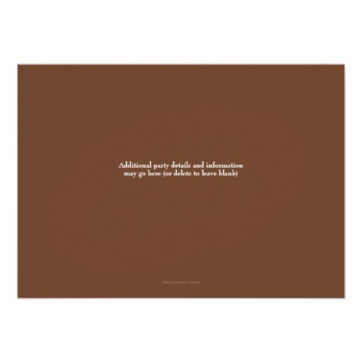 Brown Pink & Blue - Fork & Knife Dinner Invitation