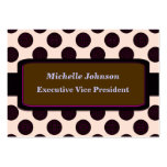 Brown pink  Circles business cards