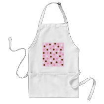 Brown & Pink Polka Dots Apron