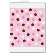 Brown & Pink Polka Dots Card