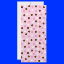 Brown & Pink Polka Dots Rack Cards
