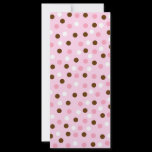 Brown & Pink Polka Dots Rack Cards