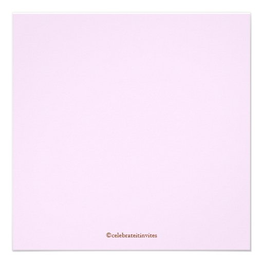 Brown & Pink Vintage Frame Baptism Invitation