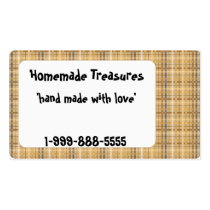 Brown Plaid business cards by Pixel_Bunneh Brown Plaid business cards