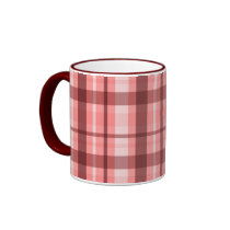 Brown plaid - Mug by cycreation Brown plaid - Mug
