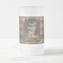 Brown Plaid Photo Customizable Fathers Day mugs
