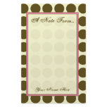 Brown Polka Dot Fashion Stationery