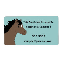 Brown Pony Book Label