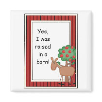 Brown Pony Horse - Farmyard Barnyard Friend - Kids Magnet