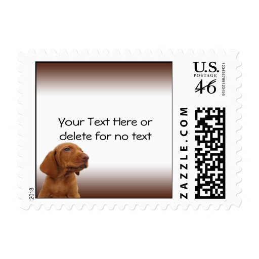 Brown Puppy Postage Stamp