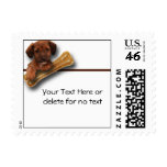 Brown Puppy with a Bone Stamps