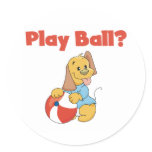 Brown Puppy With Ball Stickers