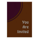 Brown Purple Modern Party Invite