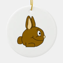 Brown Rabbit Cartoon Ornaments