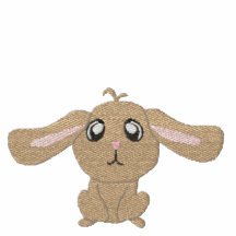 Brown Rabbit Embroidered T-Shirt