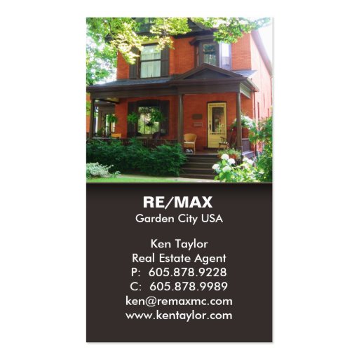 Brown Real Estate House Business Card (front side)