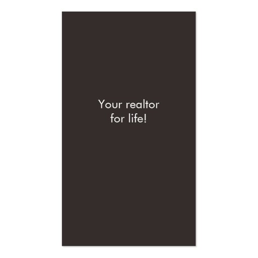 Brown Real Estate House Business Card (back side)