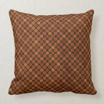 brown red  American MoJo Throw Pillows