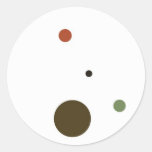 Brown Red and Green Polka Dots Sticker