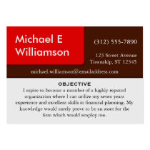 Brown Red Corner RESUME Business Cards business cards