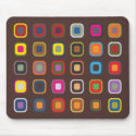 Brown retro color squares mouse pad mousepads by work2beauty Brown retro color squares mouse pad mousepads