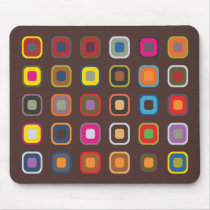 Brown retro color squares mouse pad mousepads by work2beauty Brown retro color squares mouse pad mousepads