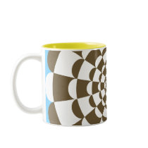 Brown Retro Flower Mug mugs