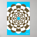 Brown Retro Flower Poster