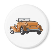 Brown Roadster magnets by hotrodshirts Brown Roadster magnets